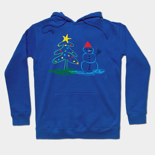 Ugly Christmas tree and snowman Hoodie by grafart